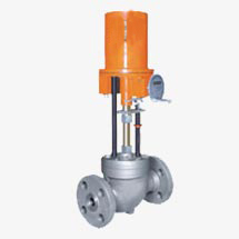 Globe Type Control Valve High Temperature Design Electrical Actuator Operated